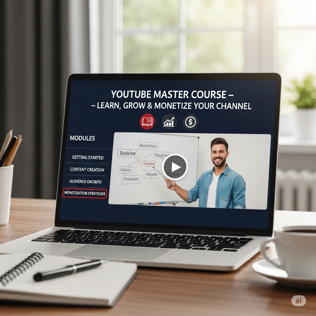 YouTube Master Course – Learn, Grow & Monetize Your Channel